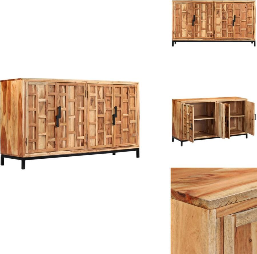 VidaXL Dressoir Dressoirs Kast Kasten Dressoir 145x40x80 cm massief acaciahout