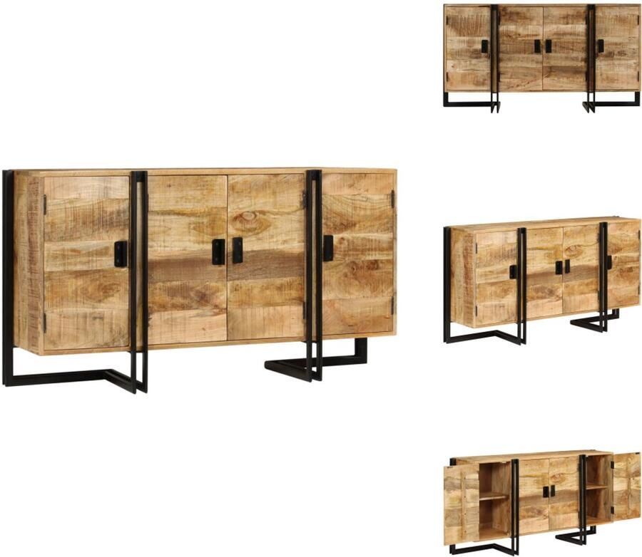 VidaXL Dressoir Dressoirs Kast Kasten Dressoir 150x40x80 cm massief mangohout