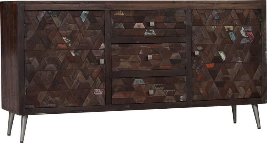 VidaXL Dressoir Dressoirs Kast Kasten Dressoir 160x40x80 cm massief gerecycled hout