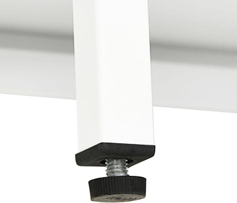 VidaXL Dressoir Opbergkast 38 x 35 x 70 cm Wit Staal en Glas met Verstelbaar Schap en Poten Keukenkast - Foto 2