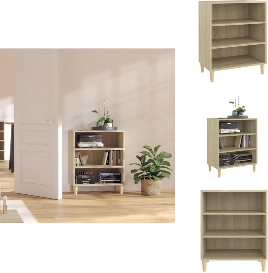 VidaXL Dressoir Dressoirs Kast Kasten Dressoir 57x35x70 cm bewerkt hout sonoma eikenkleurig
