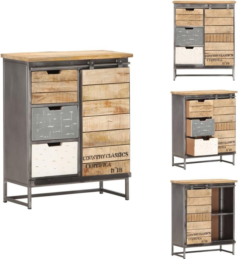 VidaXL Dressoir Dressoirs Kast Kasten Dressoir 60x30x70 cm massief mangohout