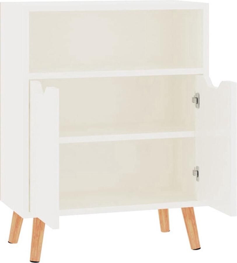 VidaXL Dressoir Dressoirs Kast Kasten Dressoir 60x30x72 cm bewerkt hout hoogglans wit