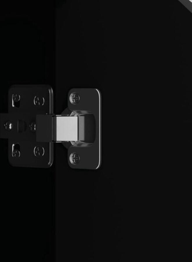 VidaXL Dressoir Dressoirs Kast Kasten Dressoir 60x30x72 cm bewerkt hout hoogglans zwart