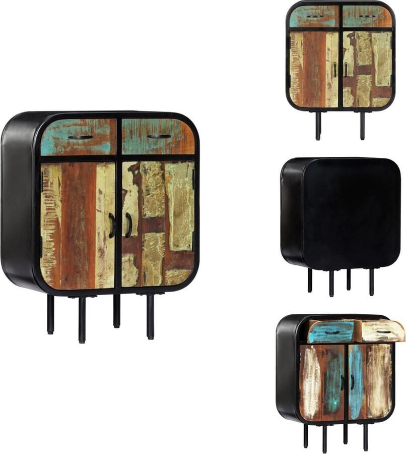 VidaXL Dressoir Dressoirs Kast Kasten Dressoir 60x30x75 cm massief gerecycled hout - Foto 2