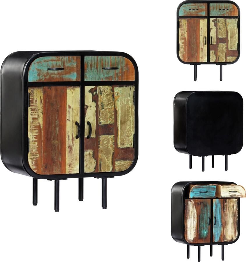 VidaXL Dressoir Dressoirs Kast Kasten Dressoir 60x30x75 cm massief gerecycled hout