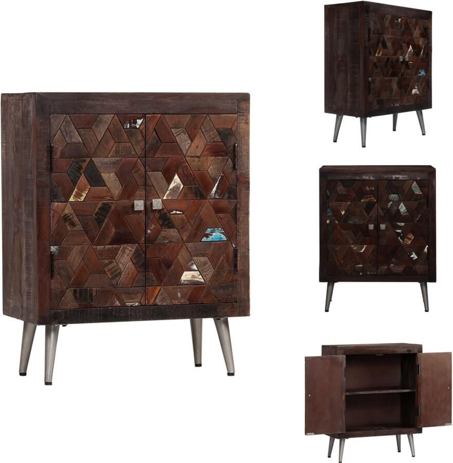 VidaXL Dressoir Dressoirs Kast Kasten Dressoir 60x30x76 cm massief gerecycled hout