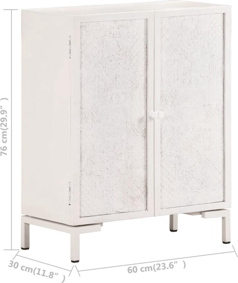 VidaXL Dressoir Dressoirs Kast Kasten Dressoir 60x30x76 cm massief mangohout