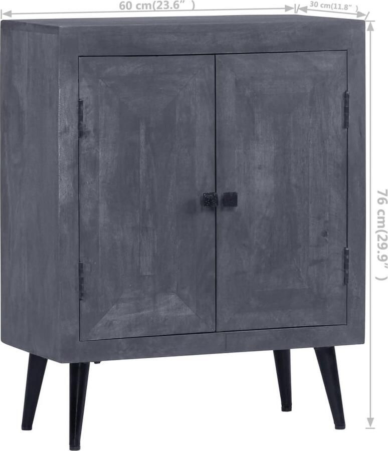 VidaXL Dressoir Dressoirs Kast Kasten Dressoir 60x30x76 cm massief mangohout - Foto 3