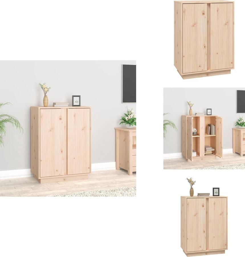 VidaXL Dressoir Dressoirs Kast Kasten Dressoir 60x35x80 cm massief grenenhout