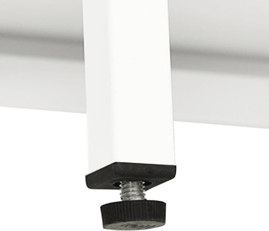 VidaXL Dressoir Dressoirs Kast Kasten Dressoir 70x35x70 cm staal en glas wit