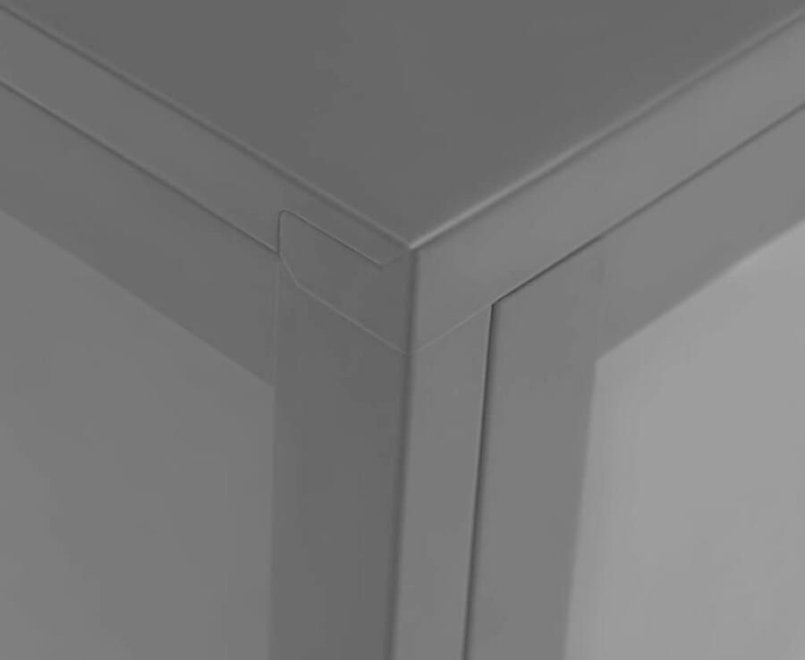 VidaXL Dressoir Dressoirs Kast Kasten Dressoir 70x35x70 cm staal en glas zwart - Foto 3