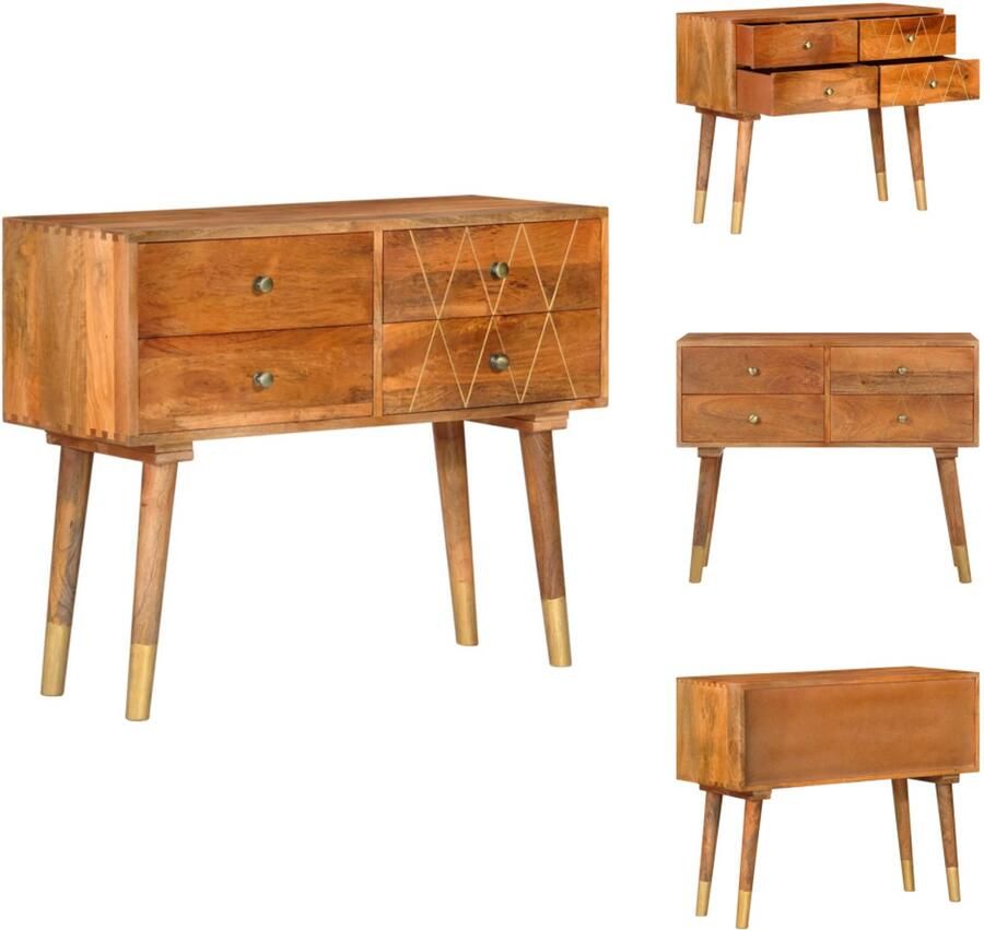 VidaXL Dressoir Dressoirs Kast Kasten Dressoir 85x40x70 cm massief mangohout