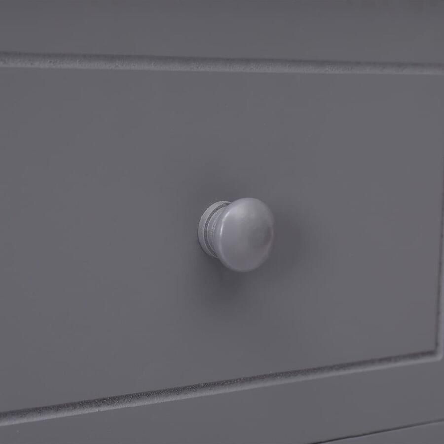 The Living Store Dressoir met 10 lades 113x30x79 cm hout grijs Dressoir Kast Meubilair Opslagruimte Livingroom