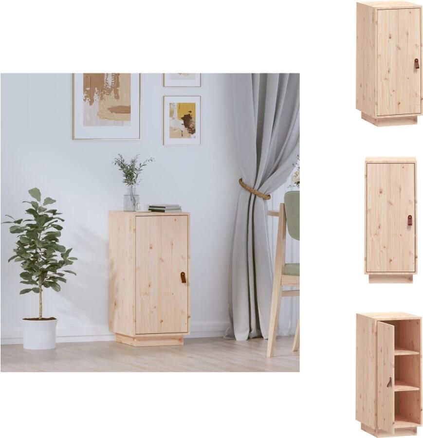 VidaXL Dressoir Massief Grenenhout 34 x 40 x 75 cm Rustieke Uitstraling Keukenkast - Foto 2