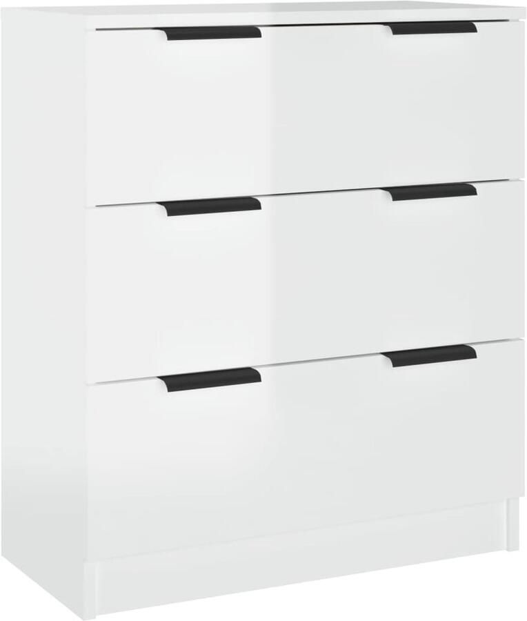 VidaXL Dressoir Dressoirs Kast Wandkast 3-delige Dressoirs bewerkt hout grijs sonoma eikenkleurig