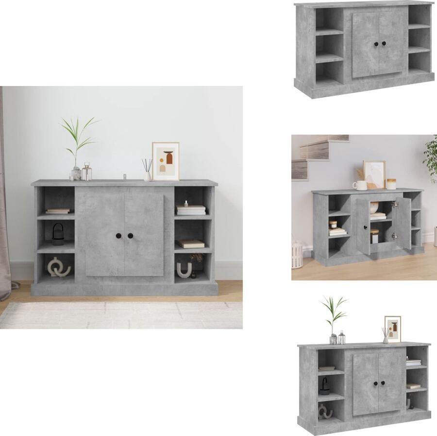 VidaXL Dressoir Dressoirs Kast Wandkast Dressoir 100x35 5x60 cm bewerkt hout betongrijs