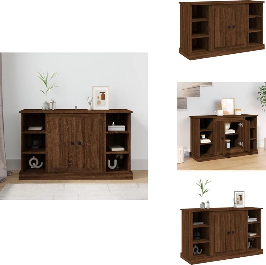 VidaXL Dressoir Dressoirs Kast Wandkast Dressoir 100x35-5x60 cm bewerkt hout bruineikenkleurig