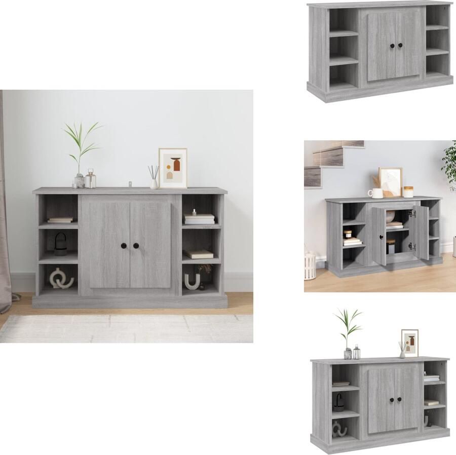 VidaXL Dressoir Dressoirs Kast Wandkast Dressoir 100x35-5x60 cm bewerkt hout grijs sonoma eikenkleurig - Foto 2