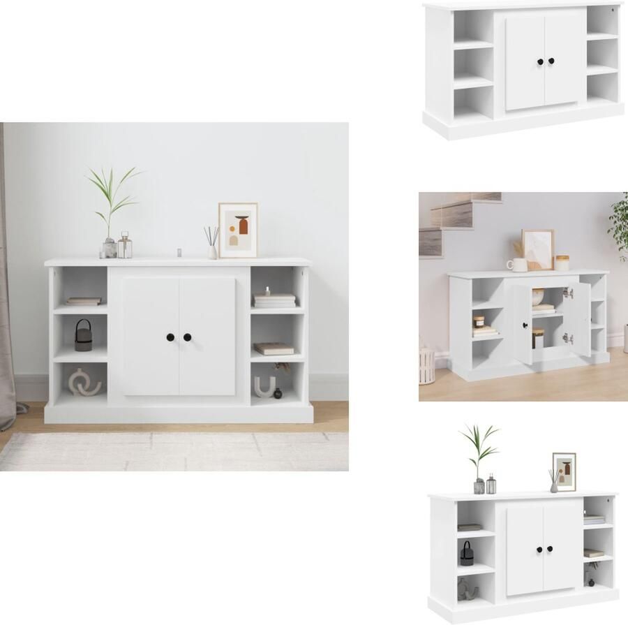 VidaXL Dressoir Dressoirs Kast Wandkast Dressoir 100x35-5x60 cm bewerkt hout wit