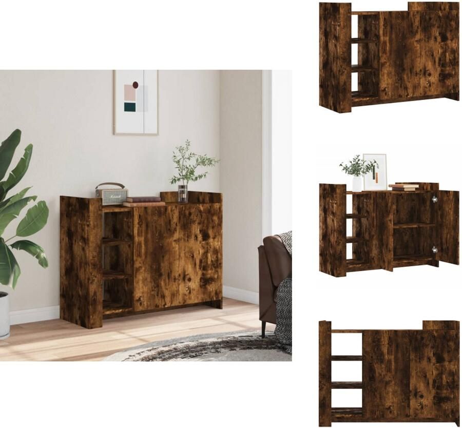 VidaXL Dressoir Dressoirs Kast Wandkast Dressoir 100x35x75 cm bewerkt hout gerookt eikenkleurig