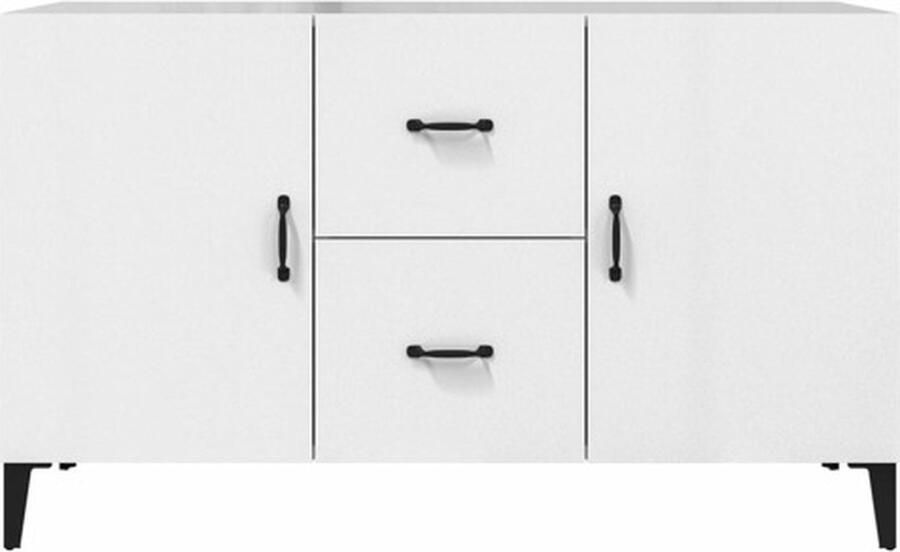 VidaXL Dressoir Dressoirs Kast Wandkast Dressoir 100x36x60 cm bewerkt hout hoogglans wit - Foto 4