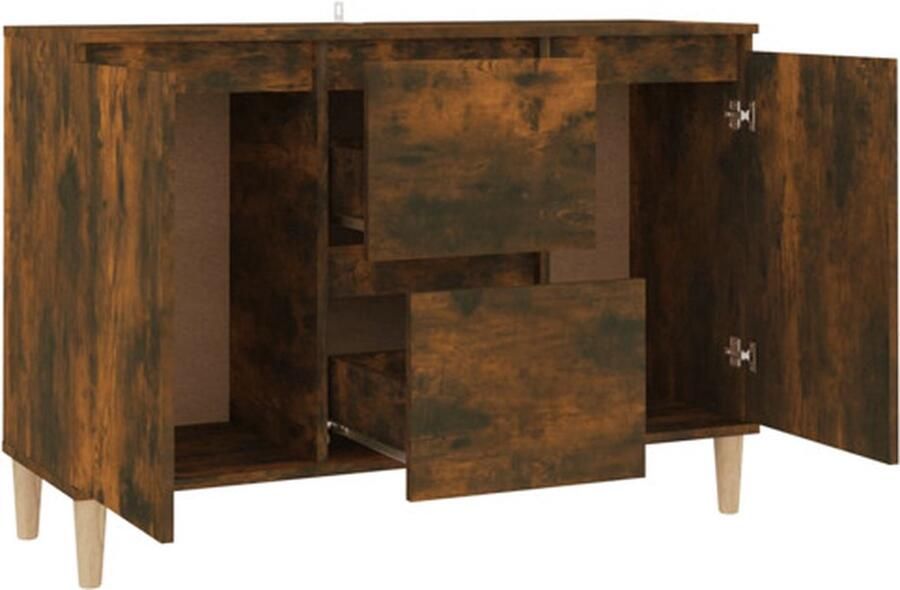 VidaXL Dressoir Dressoirs Kast Wandkast Dressoir 103-5x35x70 cm bewerkt hout gerookt eikenkleurig