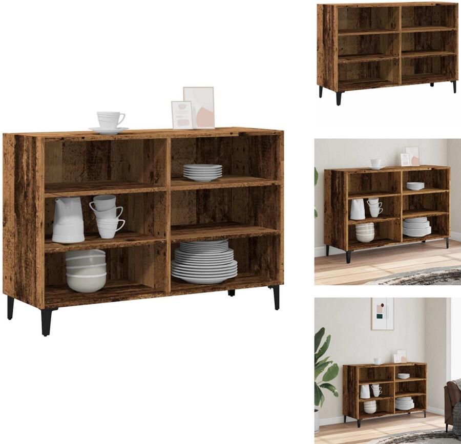 VidaXL Dressoir Dressoirs Kast Wandkast Dressoir 103 5x35x70 cm bewerkt hout oud houtkleurig