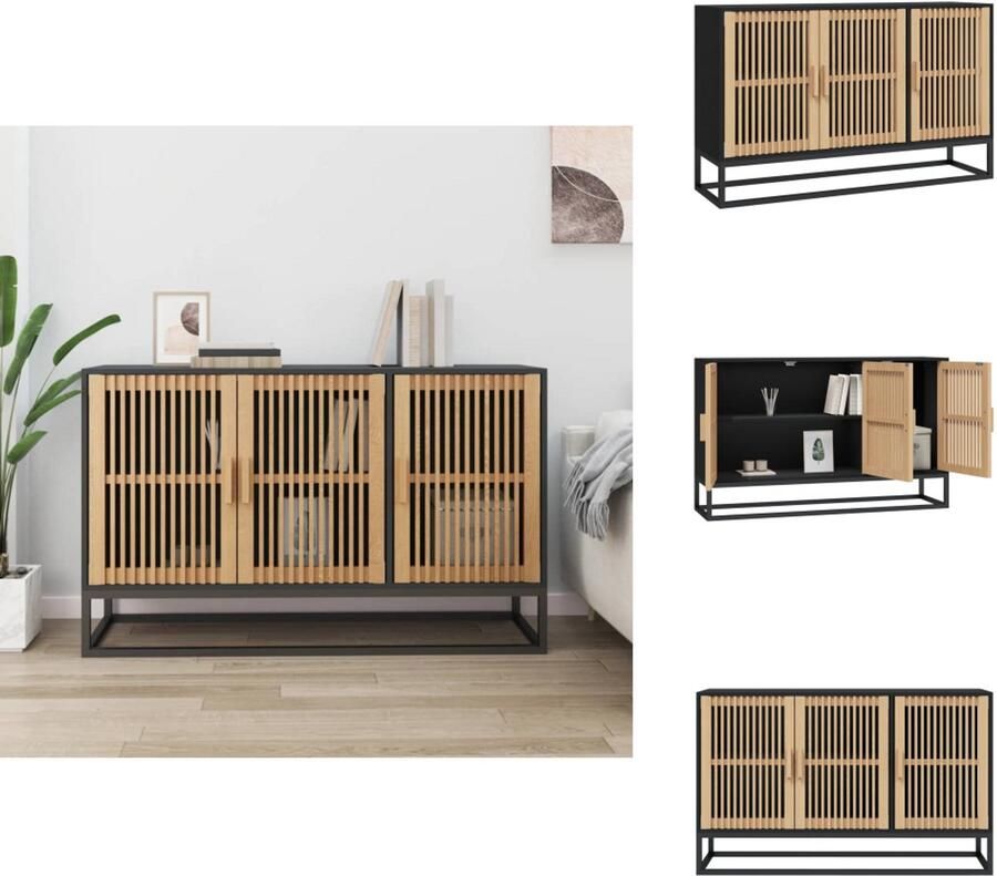 VidaXL Dressoir Dressoirs Kast Wandkast Dressoir 105x30x65 cm bewerkt hout zwart