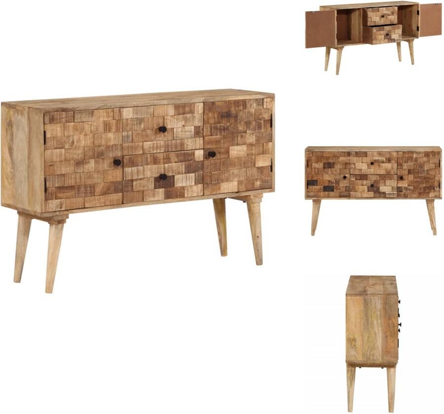VidaXL Dressoir Dressoirs Kast Wandkast Dressoir 110x30x70 cm massief mangohout