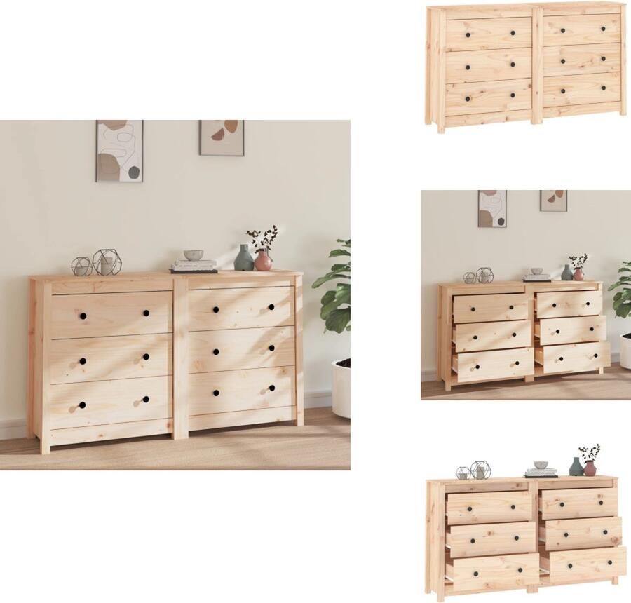 VidaXL -Dressoir-140x35x80-cm-massief-grenenhout