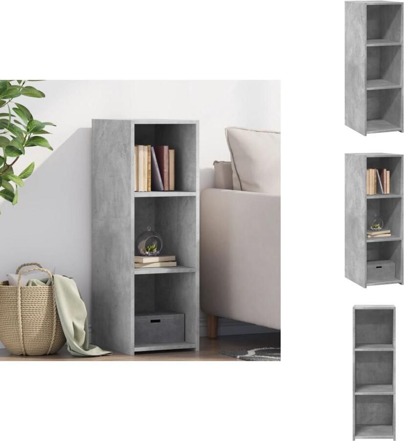 VidaXL Dressoir Dressoirs Kast Wandkast Dressoir 30x41x93 cm bewerkt hout betongrijs