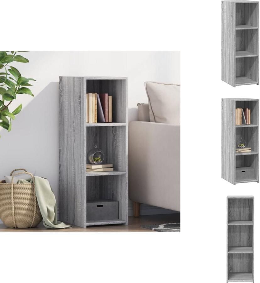 VidaXL Dressoir Dressoirs Kast Wandkast Dressoir 30x41x93 cm bewerkt hout grijs sonoma eikenkleurig