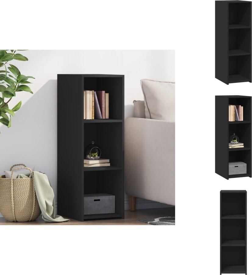 VidaXL Dressoir Dressoirs Kast Wandkast Dressoir 30x41x93 cm bewerkt hout zwart