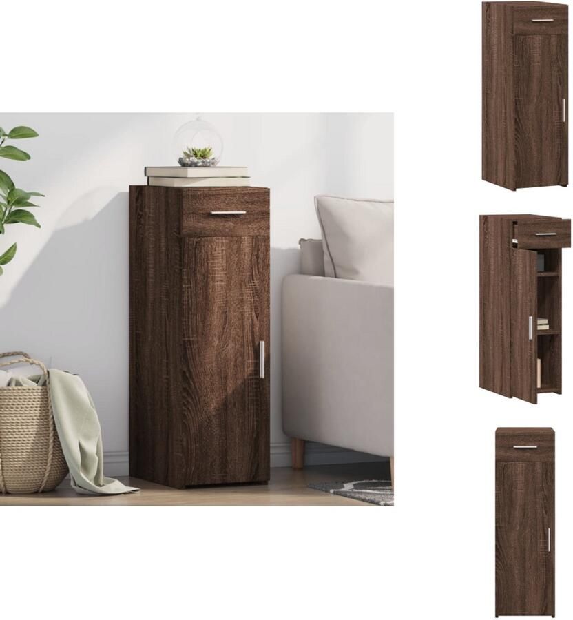 VidaXL Dressoir Dressoirs Kast Wandkast Dressoir 30x42 5x93 cm bewerkt hout bruin eikenkleur