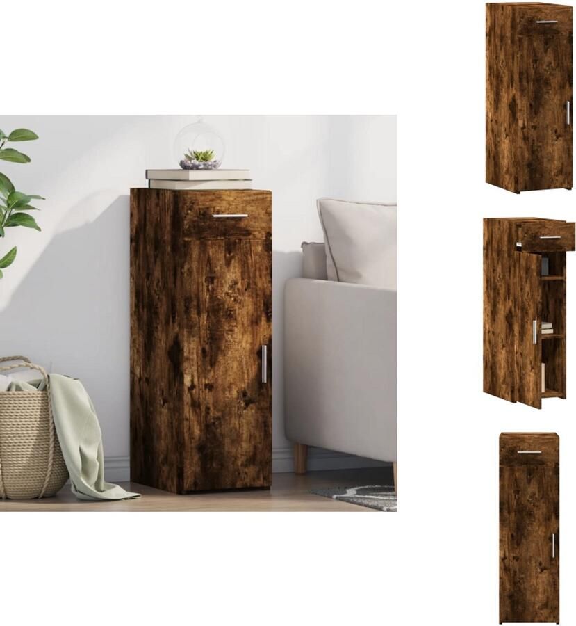 VidaXL Dressoir Dressoirs Kast Wandkast Dressoir 30x42 5x93 cm bewerkt hout gerookt eikenkleurig