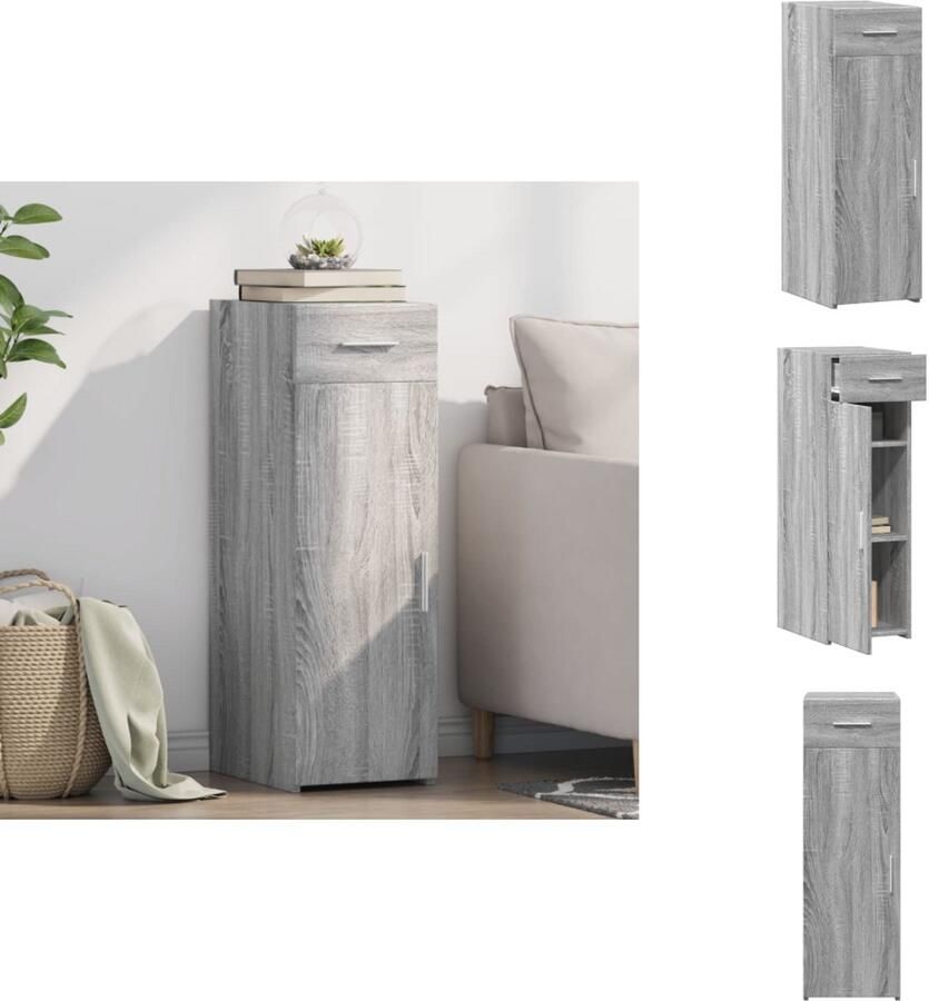 VidaXL Dressoir Dressoirs Kast Wandkast Dressoir 30x42 5x93 cm bewerkt hout grijs sonoma eikenkleurig
