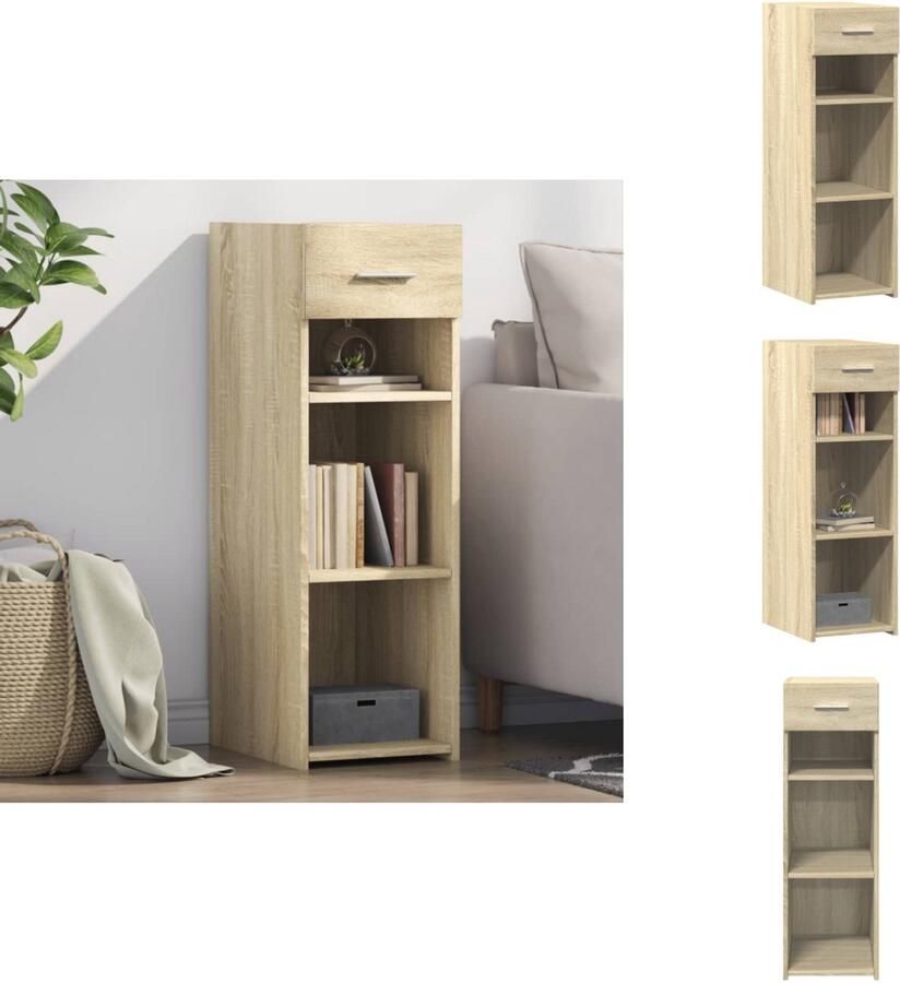 VidaXL Dressoir Dressoirs Kast Wandkast Dressoir 30x42 5x93 cm bewerkt hout sonoma eikenkleurig