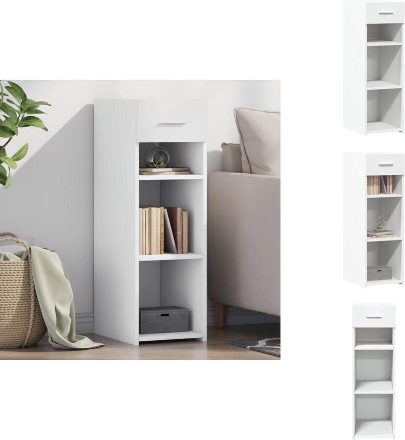 VidaXL Dressoir Dressoirs Kast Wandkast Dressoir 30x42 5x93 cm bewerkt hout wit