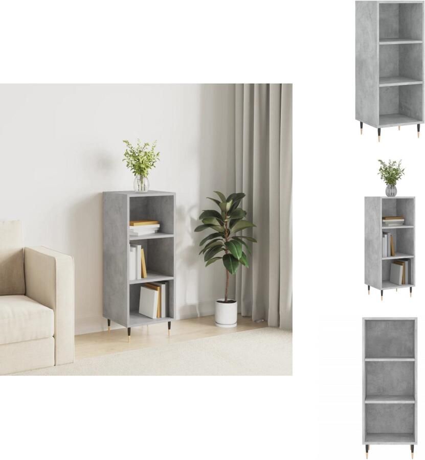 VidaXL Dressoir Dressoirs Kast Wandkast Dressoir 34 5x32 5x90 cm bewerkt hout betongrijs - Foto 2