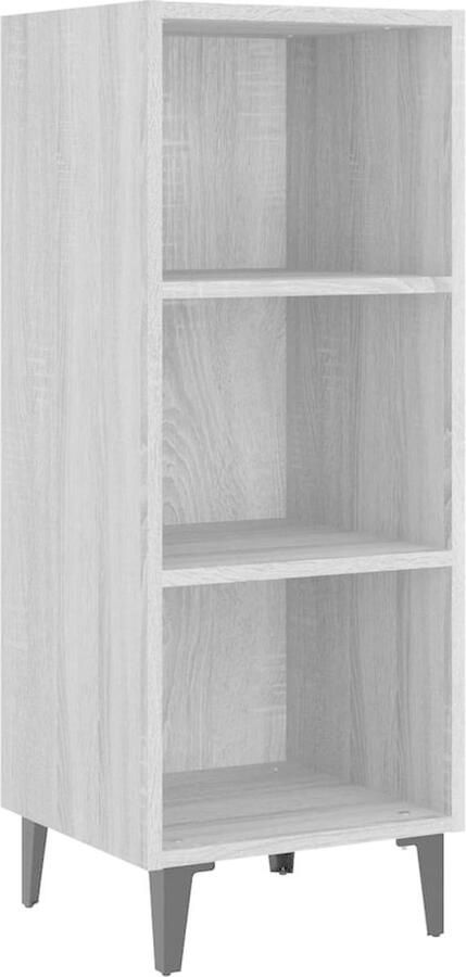 VidaXL Dressoir Dressoirs Kast Wandkast Dressoir 34 5x32 5x90 cm bewerkt hout grijs sonoma eikenkleurig - Foto 6