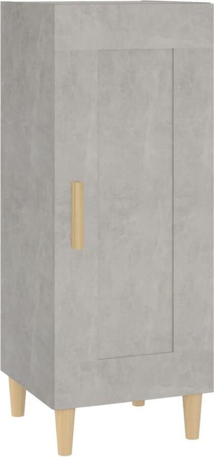 VidaXL Dressoir Betongrijs 34.5 x 34 x 90 cm Duurzaam bewerkt hout en metaal Keukenkast - Foto 18
