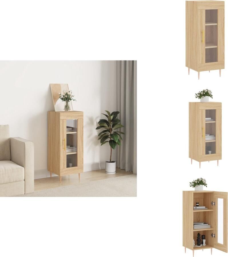 VidaXL Dressoir Dressoirs Kast Wandkast Dressoir 34-5x34x90 cm bewerkt hout sonoma eiken