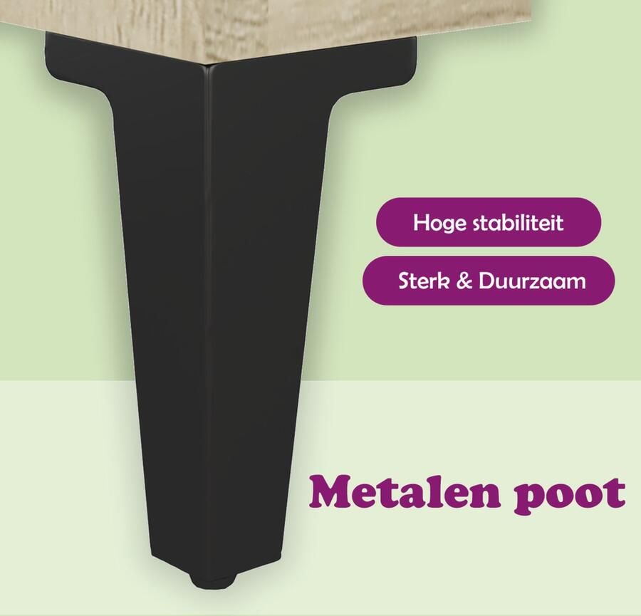 VidaXL Dressoir Dressoirs Kast Wandkast Dressoir 100x36x60 cm bewerkt hout sonoma eikenkleurig