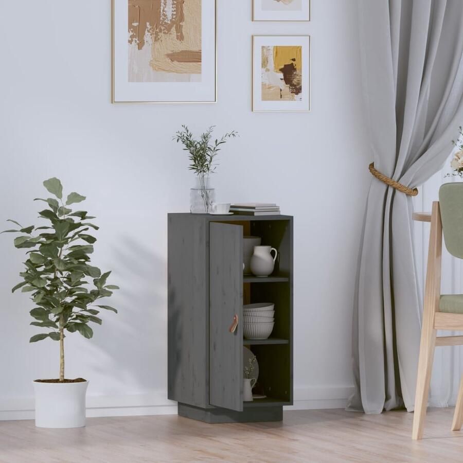 VidaXL Dressoir Dressoirs Kast Wandkast Dressoir 34x40x75 cm massief grenenhout honingbruin