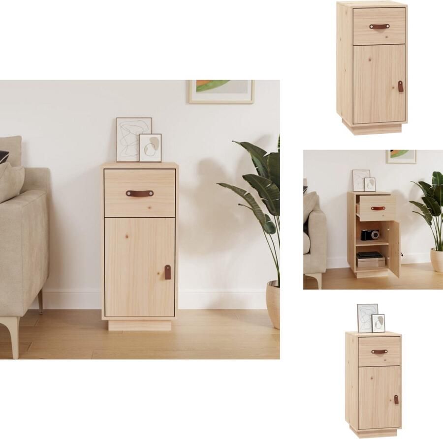 VidaXL Dressoir Dressoirs Kast Wandkast Dressoir 34x40x75 cm massief grenenhout