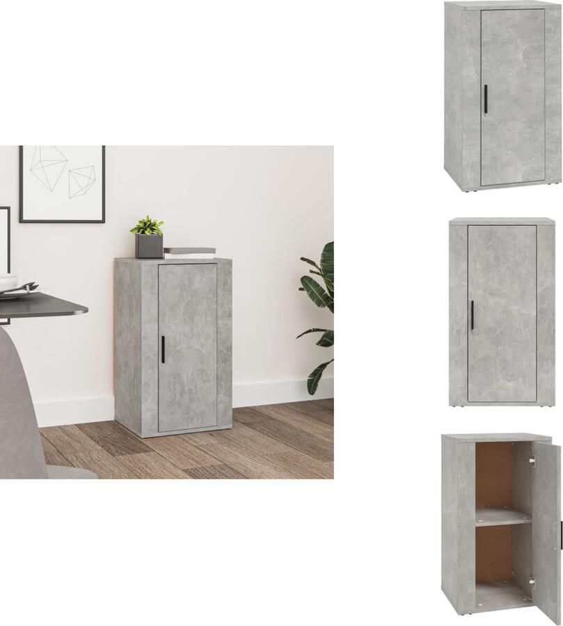 VidaXL Dressoir Dressoirs Kast Wandkast Dressoir 40x33x70 cm bewerkt hout betongrijs