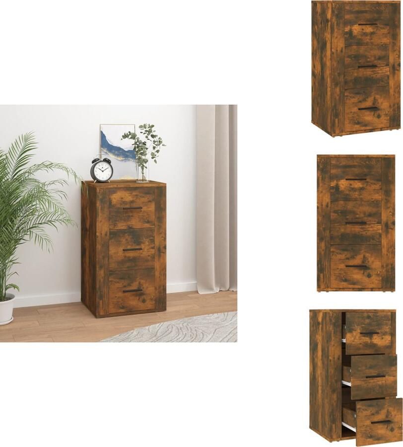 VidaXL Dressoir Dressoirs Kast Wandkast Dressoir 40x33x70 cm bewerkt hout gerookt eikenkleurig