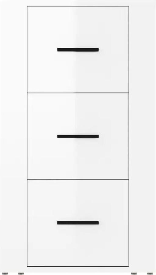 VidaXL Dressoir Dressoirs Kast Wandkast Dressoir 40x33x70 cm bewerkt hout hoogglans wit
