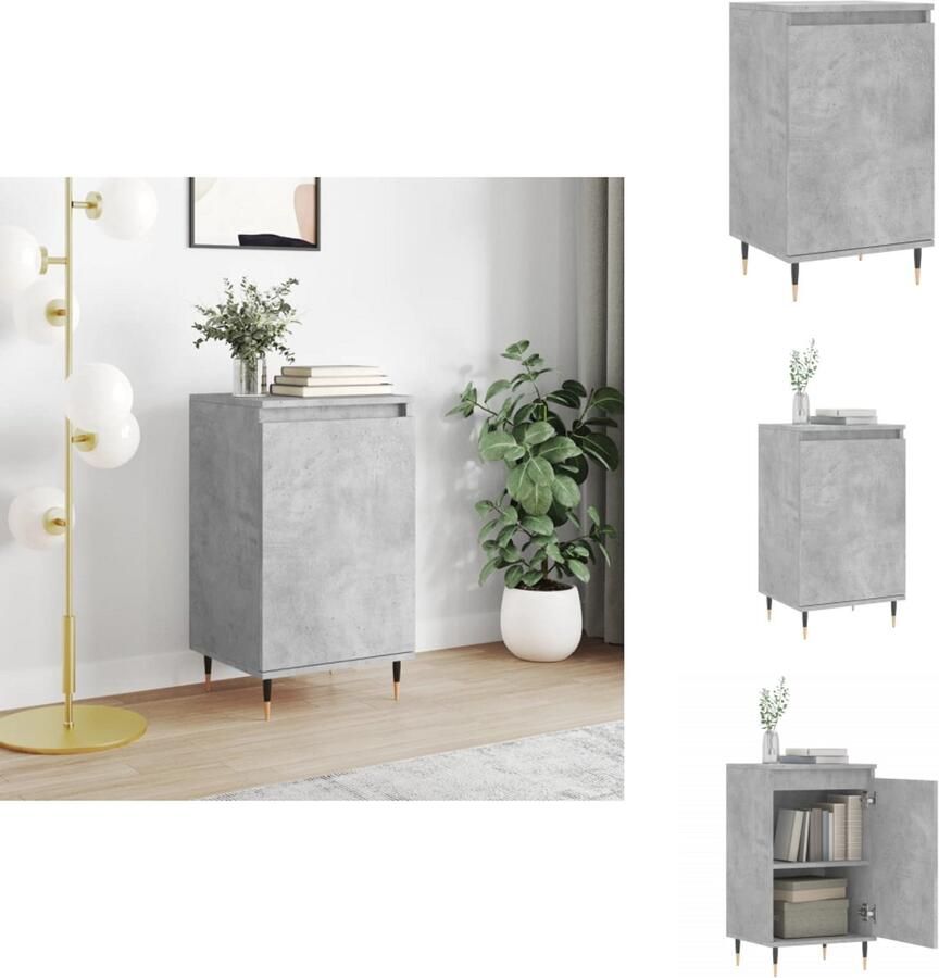 VidaXL Dressoir Dressoirs Kast Wandkast Dressoir 40x35x70 cm bewerkt hout betongrijs